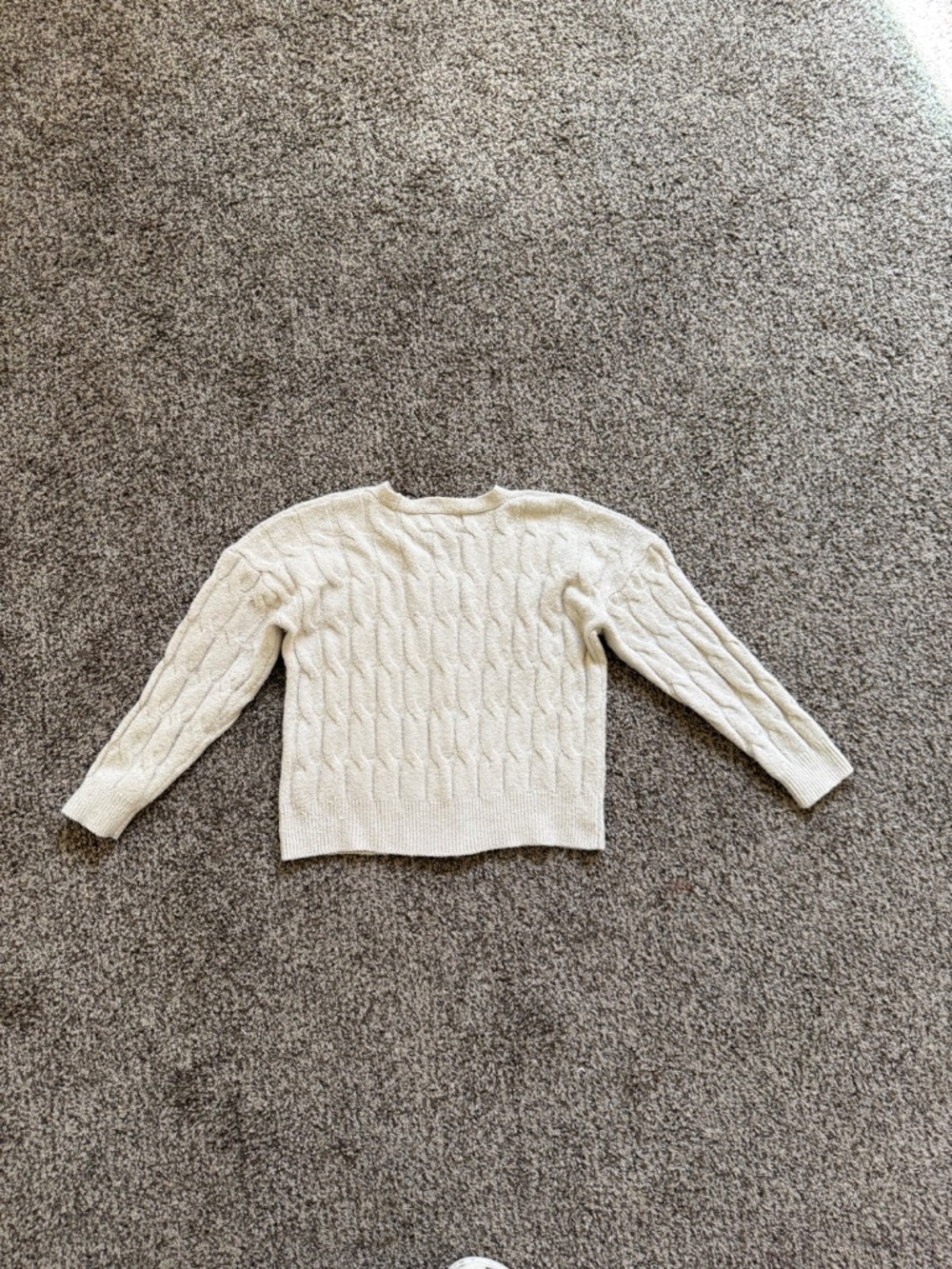 Cream Cardigan Button Up - Picture 3 of 3
